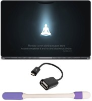Skin Yard Jainism Lord Mahavira Laptop Skin with USB LED Light & OTG Cable - 15.6 Inch Combo Set   Laptop Accessories  (Skin Yard)