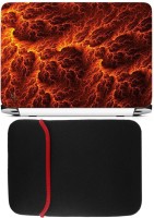 FineArts Lava Laptop Skin with Reversible Laptop Sleeve Combo Set   Laptop Accessories  (FineArts)