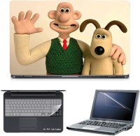 Skin Yard 3in1 Combo- Wallace and Gromit Laptop Skin with Screen Protector & Keyguard -15.6 Inch Combo Set   Laptop Accessories  (Skin Yard)