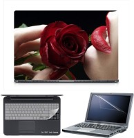 View Skin Yard Sparkle Red Rose Lips Laptop Skin with Screen Protector & Keyboard Skin -15.6 Inch Combo Set Laptop Accessories Price Online(Skin Yard)