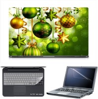 Skin Yard Christmas Hanging Balls Laptop Skin Decal with Keyguard & Screen Protector -15.6 Inch Combo Set   Laptop Accessories  (Skin Yard)