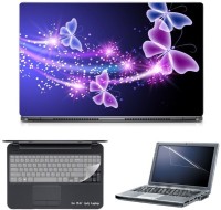 Skin Yard Glowing Butterfly Abstract Laptop Skin with Screen Protector & Keyboard Skin -15.6 Inch Combo Set   Laptop Accessories  (Skin Yard)