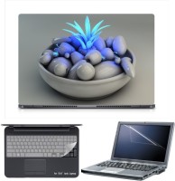 Skin Yard Sparkle 3D Blue Pineapple Laptop Skin with Screen Protector & Keyboard Skin -15.6 Inch Combo Set   Laptop Accessories  (Skin Yard)