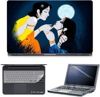 Skin Yard 3in1 Combo- Radha Krishna in Moon Light Laptop Skin with Screen Protector & Keyguard -15.6 Inch Combo Set   Laptop Accessories  (Skin Yard)