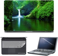 Skin Yard 3in1 Combo- Nature Water Fall Laptop Skin with Screen Protector & Keyguard -15.6 Inch Combo Set   Laptop Accessories  (Skin Yard)