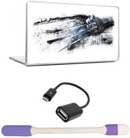 Skin Yard Wolverine Laptop Skin -14.1 Inchs with USB LED Light & OTG Cable (Assorted) Combo Set   Laptop Accessories  (Skin Yard)