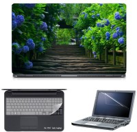 Skin Yard Path of Flower Garden Laptop Skin with Screen Protector & Keyboard Skin -15.6 Inch Combo Set   Laptop Accessories  (Skin Yard)