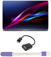 Skin Yard Xperia Z Ultra Wallpaper Laptop Skin -14.1 Inch with USB LED Light & OTG Cable (Assorted) Combo Set   Laptop Accessories  (Skin Yard)