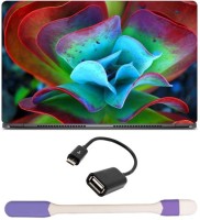 Skin Yard Colorful Cactus Laptop Skin -14.1 Inch with USB LED Light & OTG Cable (Assorted) Combo Set   Laptop Accessories  (Skin Yard)