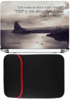 View FineArts Can Be Brave Laptop Skin with Reversible Laptop Sleeve Combo Set Laptop Accessories Price Online(FineArts)