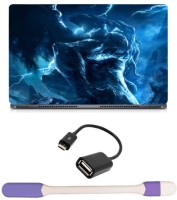 Skin Yard Call of Cthulhu Laptop Skin -14.1 Inch with USB LED Light & OTG Cable (Assorted) Combo Set   Laptop Accessories  (Skin Yard)