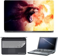 Skin Yard 3in1 Combo- Lion Roar Laptop Skin with Screen Protector & Keyguard -15.6 Inch Combo Set   Laptop Accessories  (Skin Yard)