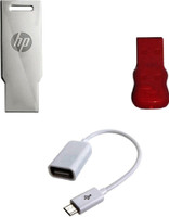 HP V232W 32 GB Pendrive with OTG cable and Card Reader Combo Set