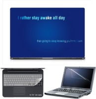 Skin Yard Sparkle Blue Love Text Typography Laptop Skin with Screen Protector & Keyboard Skin -15.6 Inch Combo Set   Laptop Accessories  (Skin Yard)