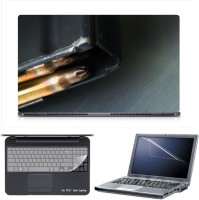 Skin Yard Pistol Bullets Laptop Skin Decal with Keyguard & Screen Protector -15.6 Inch Combo Set   Laptop Accessories  (Skin Yard)