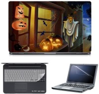 Skin Yard Zombie Halloween Laptop Skin with Screen Protector & Keyboard Skin -15.6 Inch Combo Set   Laptop Accessories  (Skin Yard)