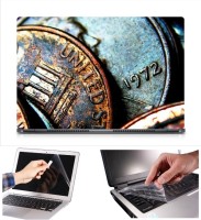 Skin Yard Artistic Coins Laptop Skin Decal with Keyguard & Screen Protector -15.6 Inch Combo Set   Laptop Accessories  (Skin Yard)