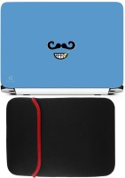 FineArts Sparkling Teeth Laptop Skin with Reversible Laptop Sleeve Combo Set   Laptop Accessories  (FineArts)
