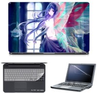 Skin Yard Anime Fairy Girl Laptop Skin with Screen Protector & Keyguard -15.6 Inch Combo Set   Laptop Accessories  (Skin Yard)