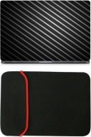 Skin Yard Diagonal Stripes Laptop Skin/Decal with Reversible Laptop Sleeve - 15.6 Inch Combo Set   Laptop Accessories  (Skin Yard)