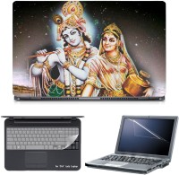 Skin Yard 3in1 Combo- Radhe Krishna in NIght Laptop Skin with Screen Protector & Keyguard -15.6 Inch Combo Set   Laptop Accessories  (Skin Yard)