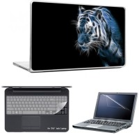 Skin Yard 3D Tiger Light Laptop Skins with Laptop Screen Guard & Laptop Keyguard -15.6 Inch Combo Set   Laptop Accessories  (Skin Yard)