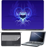 Skin Yard Cool Blue Angel Heart Laptop Skin with Screen Protector & Keyboard Skin -15.6 Inch Combo Set   Laptop Accessories  (Skin Yard)