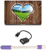 View Skin Yard Heart Window Laptop Skin with USB LED Light & OTG Cable - 15.6 Inch Combo Set Laptop Accessories Price Online(Skin Yard)