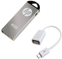 HP V-220 W 8 GB Pendrive with OTG Cable Combo Set
