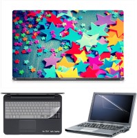 Skin Yard Colorful Star Laptop Skin Decal with Keyguard & Screen Protector -15.6 Inch Combo Set   Laptop Accessories  (Skin Yard)