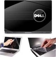 Skin Yard 3in1 Combo- Dell Background Laptop Skin with Screen Protector & Keyguard -15.6 Inch Combo Set   Laptop Accessories  (Skin Yard)