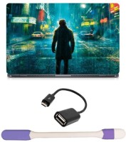 Skin Yard Watchmen Laptop Skin -14.1 Inch with USB LED Light & OTG Cable (Assorted) Combo Set   Laptop Accessories  (Skin Yard)