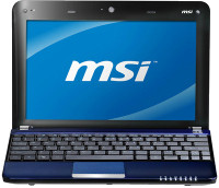 MSI U135 Netbook (1st Gen Atom/ 1GB/ 320GB/ WinXP)(9.906 inch, Blue, 1.5 kg)