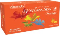 Okamoto Skinless Skin - Orange Flavoured and Dotted Condom(10S) - Price 110 26 % Off  
