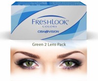 Ciba Vision Freshlook Colors Green By Visions India Monthly(-2.00, Colored Contact Lenses, Pack of 2)