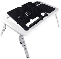Shrih SH - 02107 High Quality Foldable Laptop Table With 2 Usb Fans Cooling Pad(White Black)   Laptop Accessories  (Shrih)