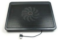 View Techvik USB Powered Metal Body Big Fan Stand For Laptop Notebook Blue Light Cooling Pad(Multicolor) Laptop Accessories Price Online(Techvik)