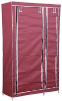 Novatic Stainless Steel Collapsible Wardrobe(Finish Color - Maroon)   Furniture  (Novatic)