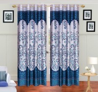 Skytex 210 cm (7 ft) Polyester Door Curtain (Pack Of 2)(Printed, Multicolor)