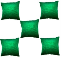 Chandra Impex Plain Cushions Cover(Pack of 5, 40.64 cm*40.64 cm, Dark Green)