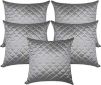 MS Enterprises Striped Cushions Cover(Pack of 5, 60 cm*60 cm, Silver)