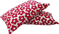 Adt Saral Printed Pillows Cover(Pack of 2, 46 cm, White, Red) RS.244.00