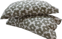 Adt Saral Printed Pillows Cover(Pack of 2, White, Grey) RS.244.00