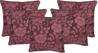 Zubix Floral Cushions Cover(Pack of 5, 40 cm*40 cm, Purple)