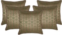 Zubix Damask Cushions Cover(Pack of 5, 40 cm*40 cm, Beige)