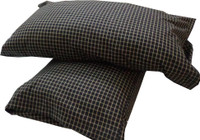 Adt Saral Checkered Pillows Cover(Pack of 2, Black, White) RS.244.00