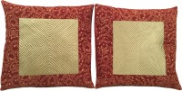 Minky's Decor Geometric Cushions Cover(Pack of 2, 40 cm*40 cm, Beige, Maroon)