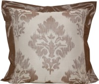 Maba Damask Cushions Cover(Pack of 3, 43 cm*43 cm, Brown)