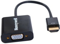 Honeywell HDMI to VGA Port Cable 0.223 m HDMI Adapter(Compatible with Laptop, Projector, TV, Black, One Cable)