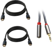 CE Buy 2 10 Feet High Speed & Get Free 6 Feet 3.5mm Male to Female Audio Extension 3.048 m HDMI Cable(Compatible with HDTV, Blu-Ray, Sat top box, Laptop, Black)